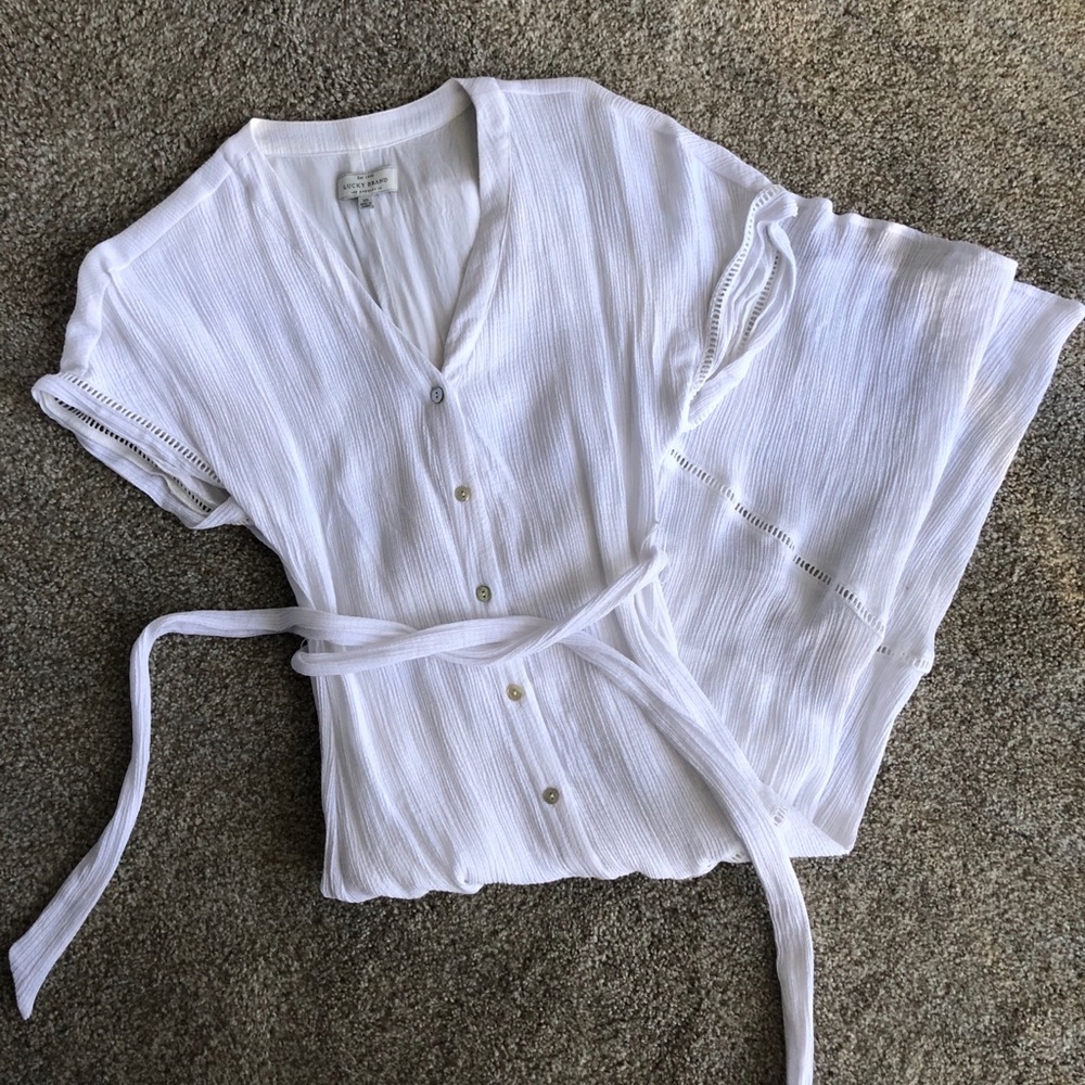 Lucky Brand White Midi Dress